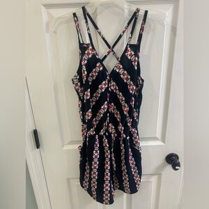 Patterned Strappy Romper